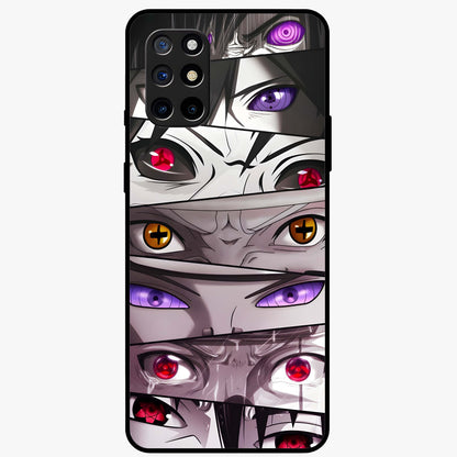 Eyes of Destiny Glass Case showing flat back view with striking eye themed artwork and glossy glass finish.