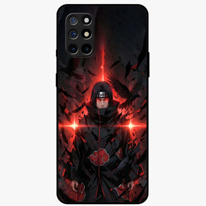 Focused Blade Discipline Glass Case showing flat back view with warrior sword themed artwork and glossy glass finish.
