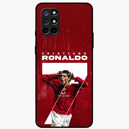 Goal Celebration Legacy Glass Case showing flat back view with football celebration inspired artwork and glossy glass finish.