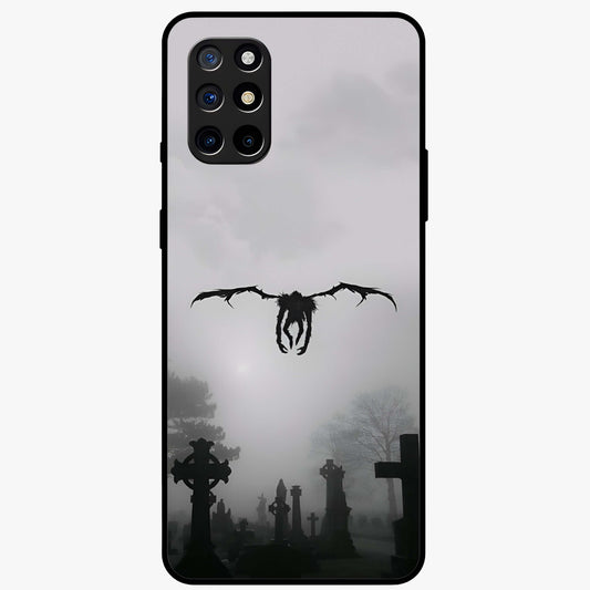 Graveyard Shadow Descent Glass Case showing flat back view with dark graveyard themed artwork and glossy glass finish.
