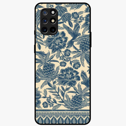 Heirloom Wild Bloom Glass Case showing flat back view with vintage inspired wild flower artwork and glossy glass finish.