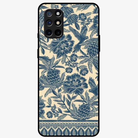 Heirloom Wild Bloom Glass Case showing flat back view with vintage inspired wild flower artwork and glossy glass finish.
