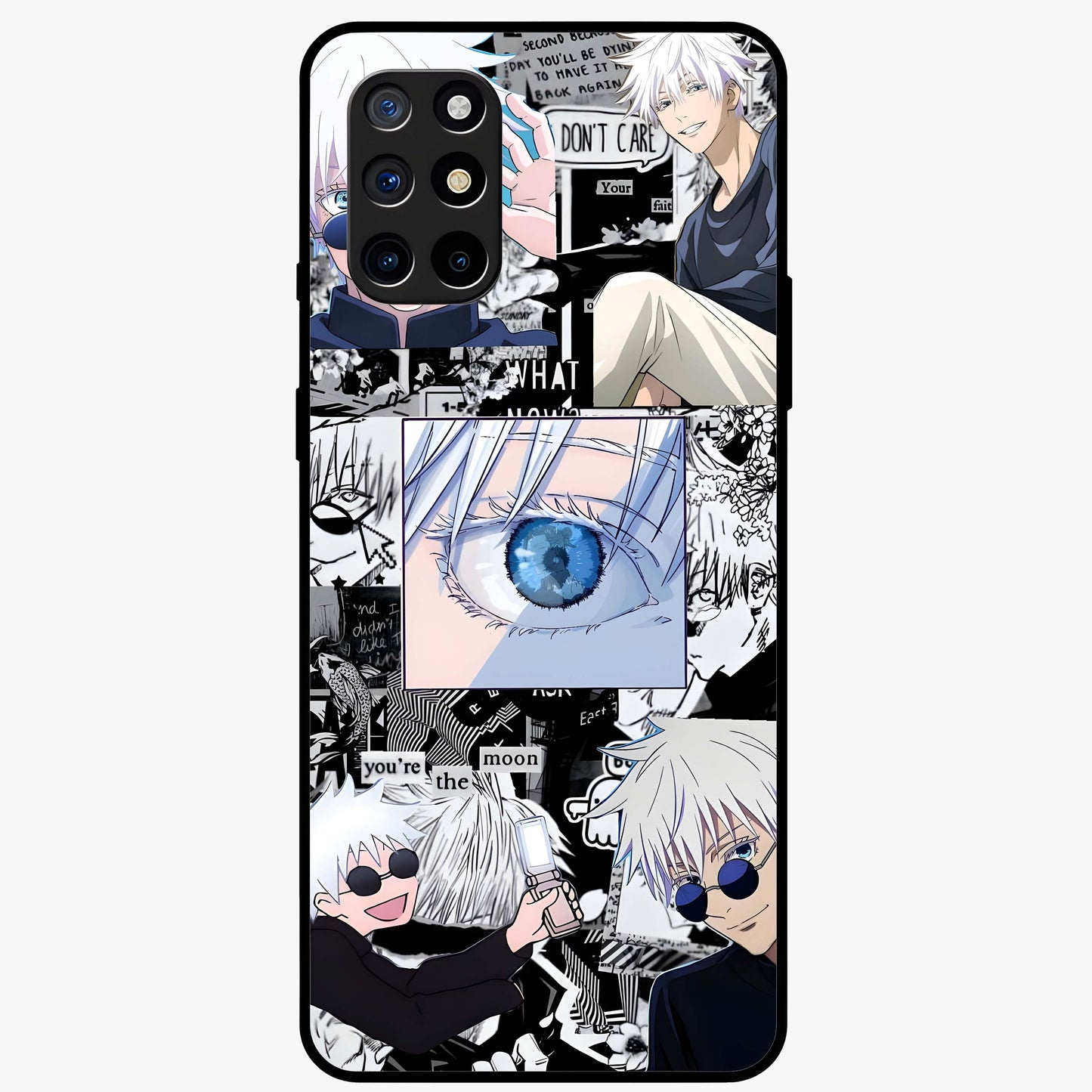Infinity Sorcerer Chaos Glass Case showing flat back view with mystical sorcerer themed artwork and glossy glass finish.