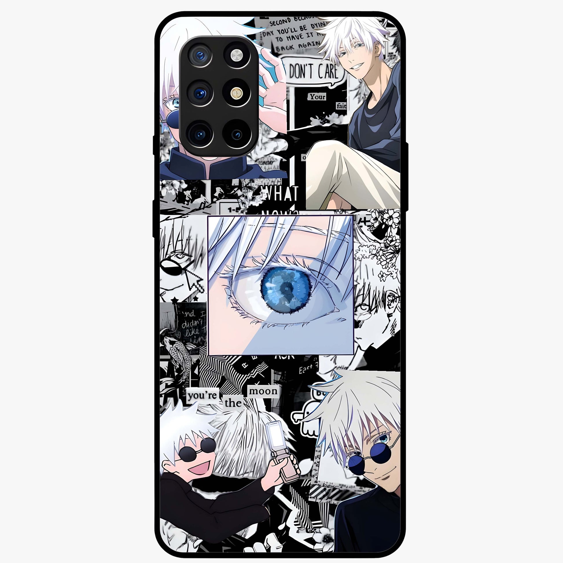 Infinity Sorcerer Chaos Glass Case showing flat back view with mystical sorcerer themed artwork and glossy glass finish.