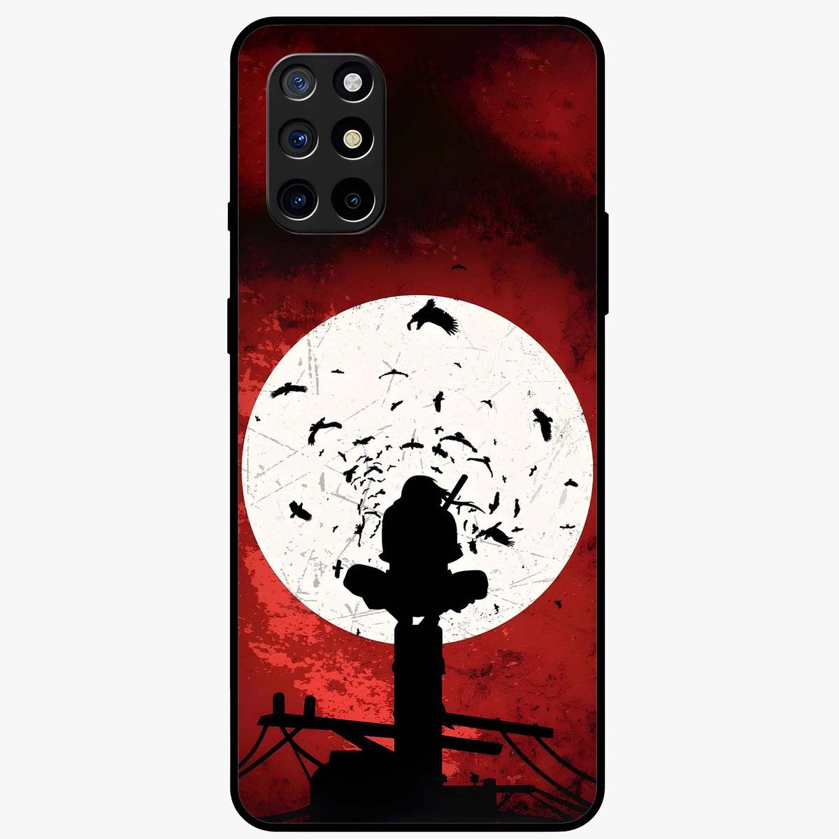 Itachi Limited Edition Naruto Anime Glass Case showing flat back view with iconic anime character artwork and glossy glass finish.