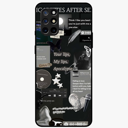 Midnight Love Echo Glass Case showing flat back view with romantic midnight themed artwork and glossy glass finish.