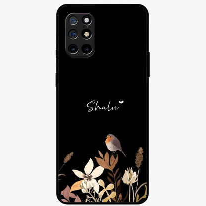Quiet Garden Tune Custom Name Glass Case showing flat back view with peaceful garden artwork and personalized name design.