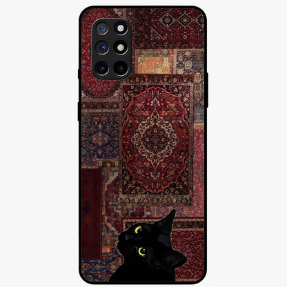 Regal Magic Cat Apple Glass Case showing flat back view with magical cat artwork holding apple and glossy glass finish.