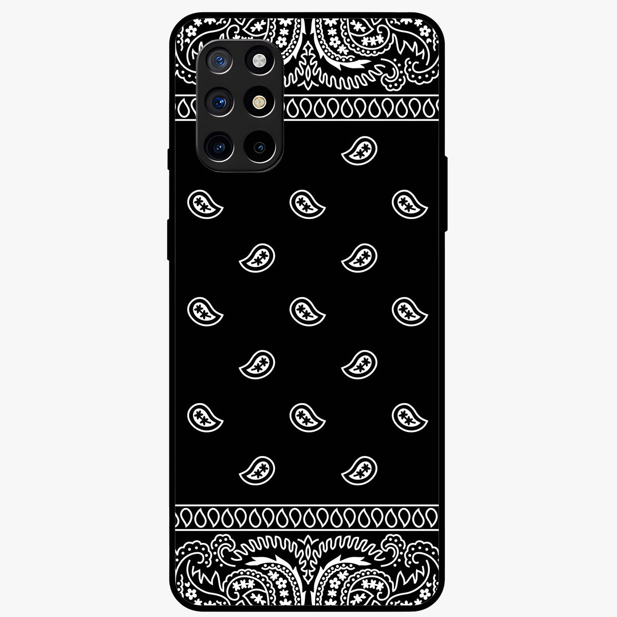 Retro Rebel Threads Glass Case showing flat back view with vintage street style artwork and glossy glass finish.