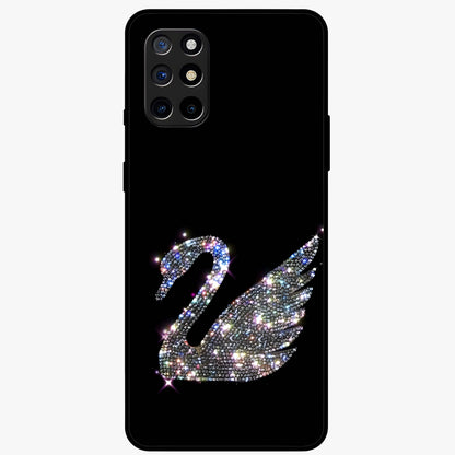 Starlit Swan Grace Glass Case showing flat back view with graceful swan artwork under starry sky and glossy glass finish.