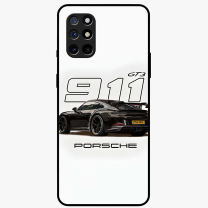 Turbo Legacy Icon Glass Case showing flat back view with iconic sports car inspired artwork and glossy glass finish.