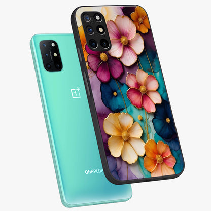 Artlyn Grace Flower Pattern Glass Case displayed in angled mockup highlighting delicate flower pattern design and smooth glass surface.