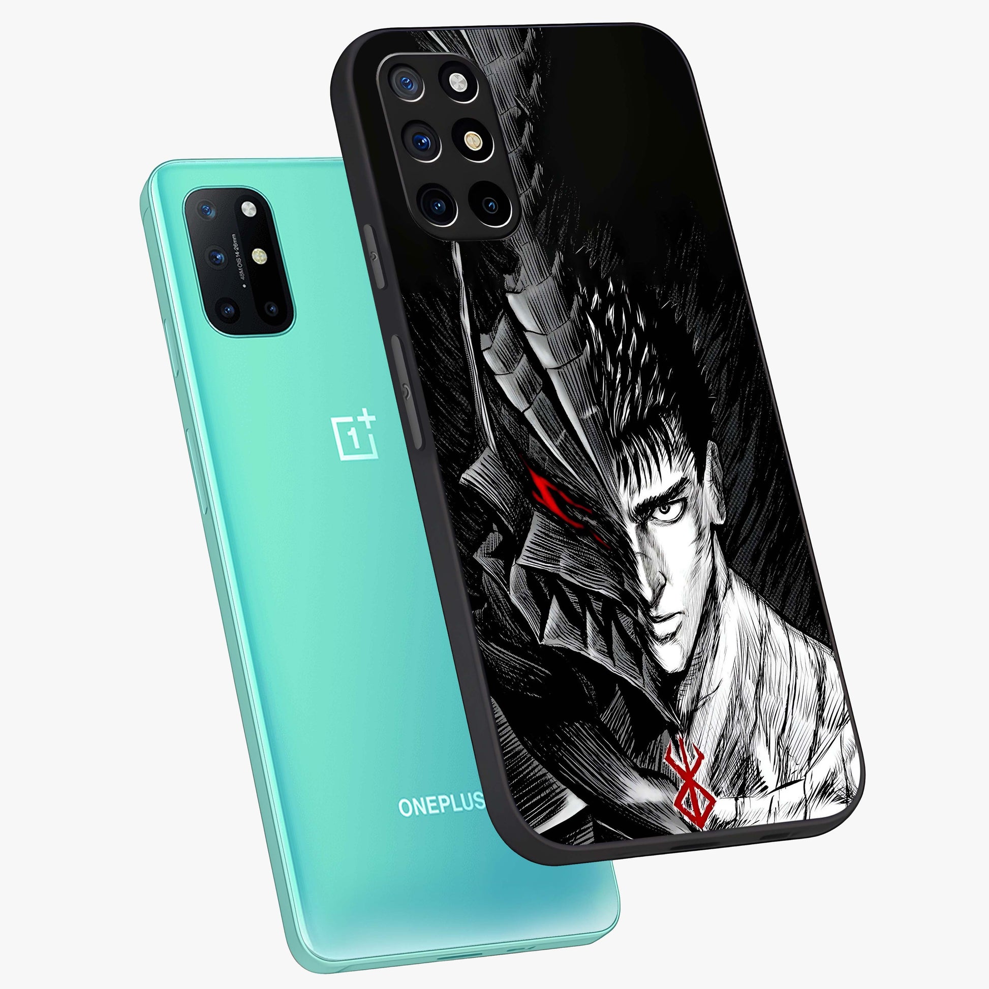 Berserker Blood Oath Glass Case displayed in angled mockup highlighting dark fantasy graphic design and powerful theme.