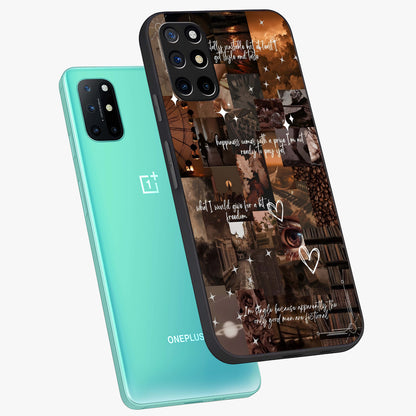 Bittersweet Aesthetic Chaos Glass Case displayed in angled mockup highlighting expressive abstract artwork and edgy aesthetic theme.