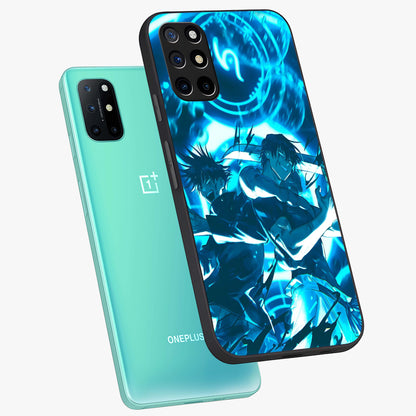 Cursed Energy Clash Glass Case displayed in angled mockup highlighting powerful battle inspired graphic with anime style aesthetic.