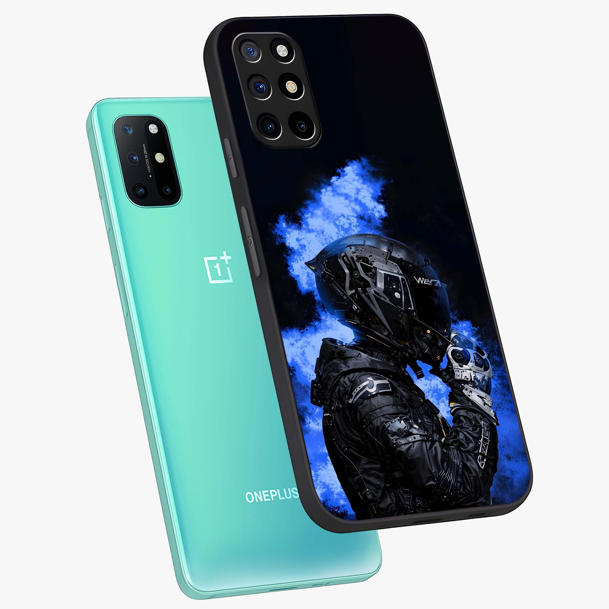 Cyber Sentinel Protocol Glass Case displayed in angled mockup highlighting digital cyber design with sci-fi aesthetic style.