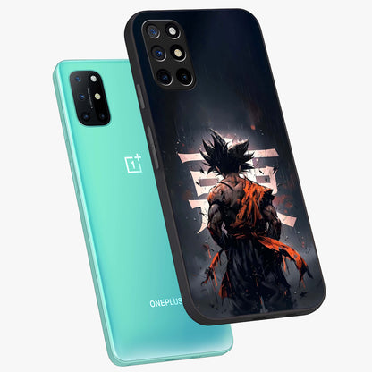 Dark Warrior In Rain Glass Case displayed in angled mockup highlighting dramatic warrior illustration with dark rain aesthetic.
