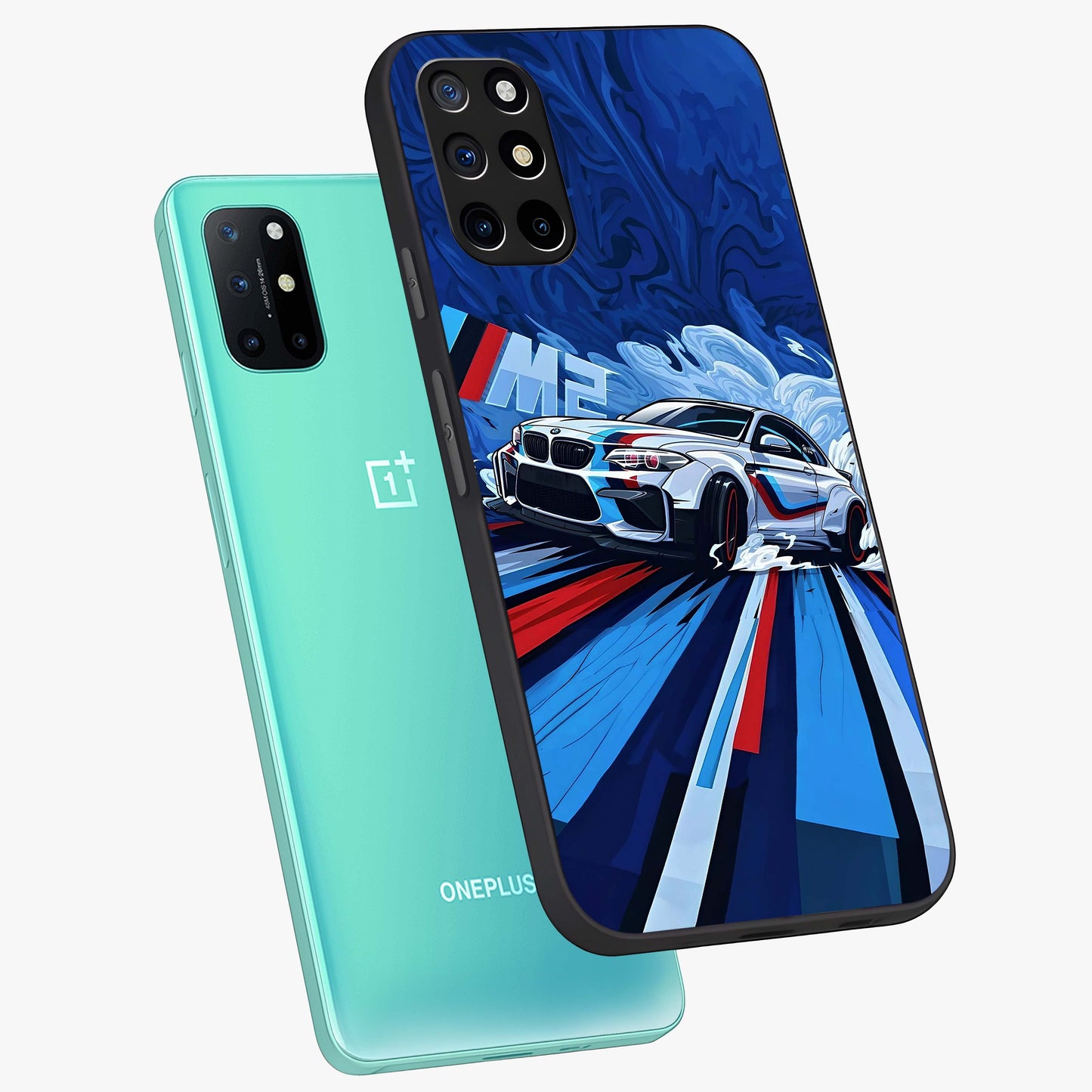 Drift Power Rush Glass Case displayed in angled mockup highlighting powerful drift car design with sporty aesthetic style.