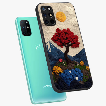 Eternal Nature Tapestry Glass Case displayed in angled mockup highlighting detailed botanical pattern with artistic aesthetic.