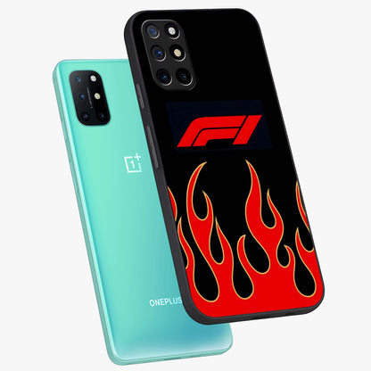 Fire F11 Glass Case displayed in angled mockup highlighting bold fire inspired graphic with energetic aesthetic style.