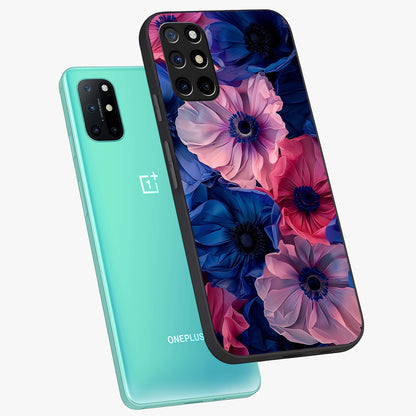Flower Paper Art Pattern Glass Case displayed in angled mockup highlighting layered paper flower design with artistic aesthetic.