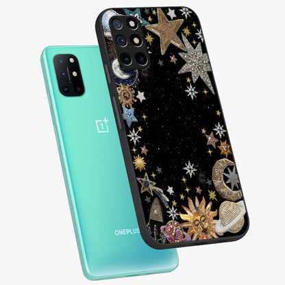 Galactic Jewel Stars Glass Case displayed in angled mockup highlighting shining celestial star design with cosmic aesthetic style.
