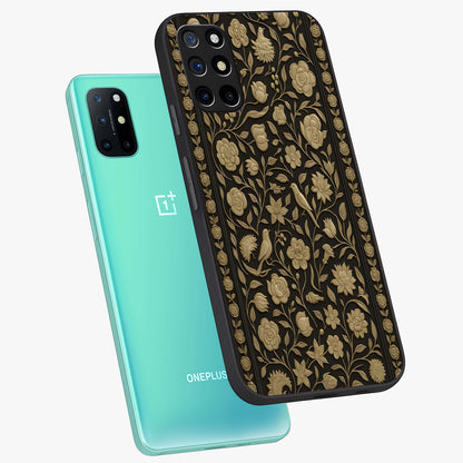 Golden Evil Eye Mandala Glass Case displayed in angled mockup highlighting protective evil eye symbol with golden mandala design.