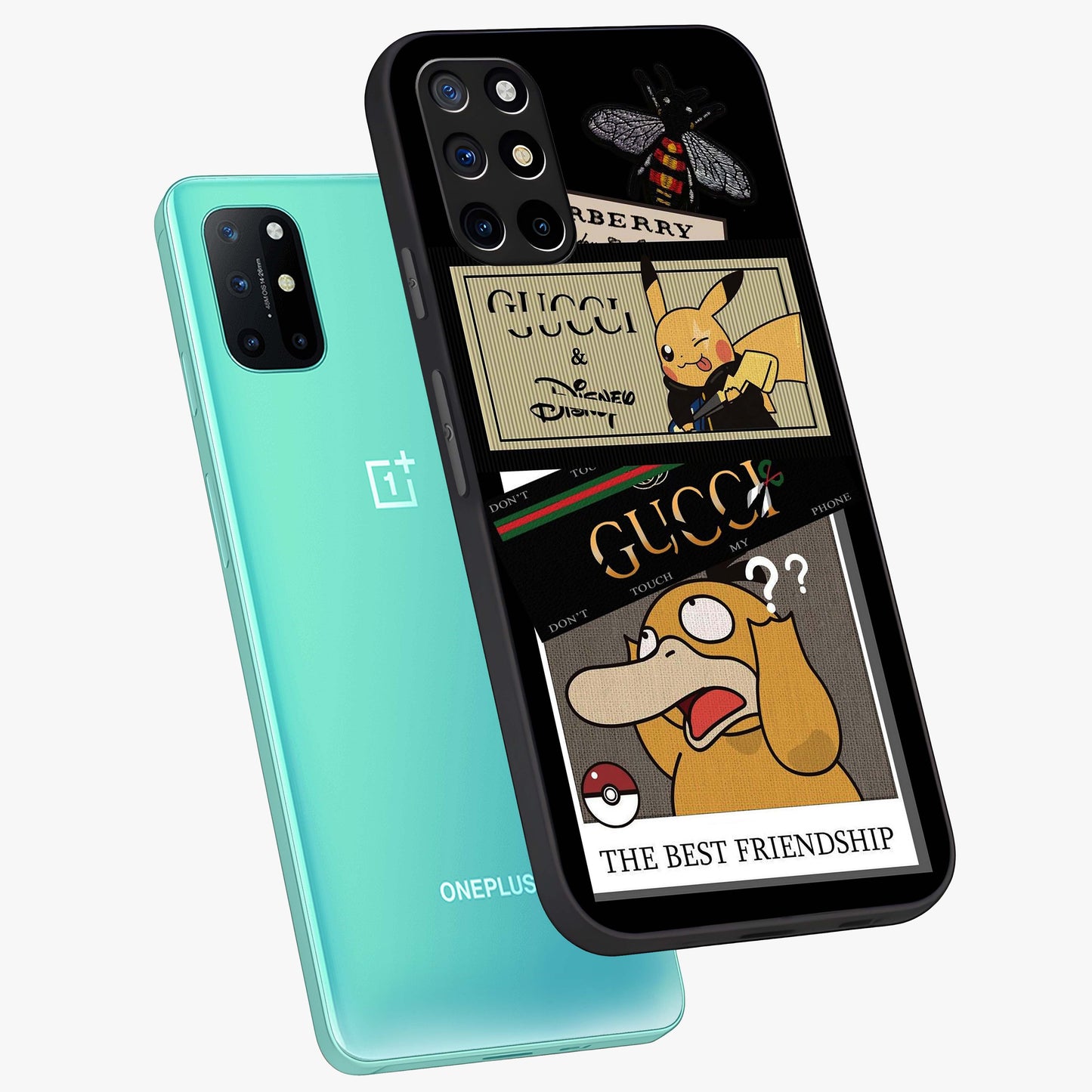 Gucci Play Mashup Glass Case displayed in angled mockup highlighting stylish fashion mashup design with bold aesthetic.