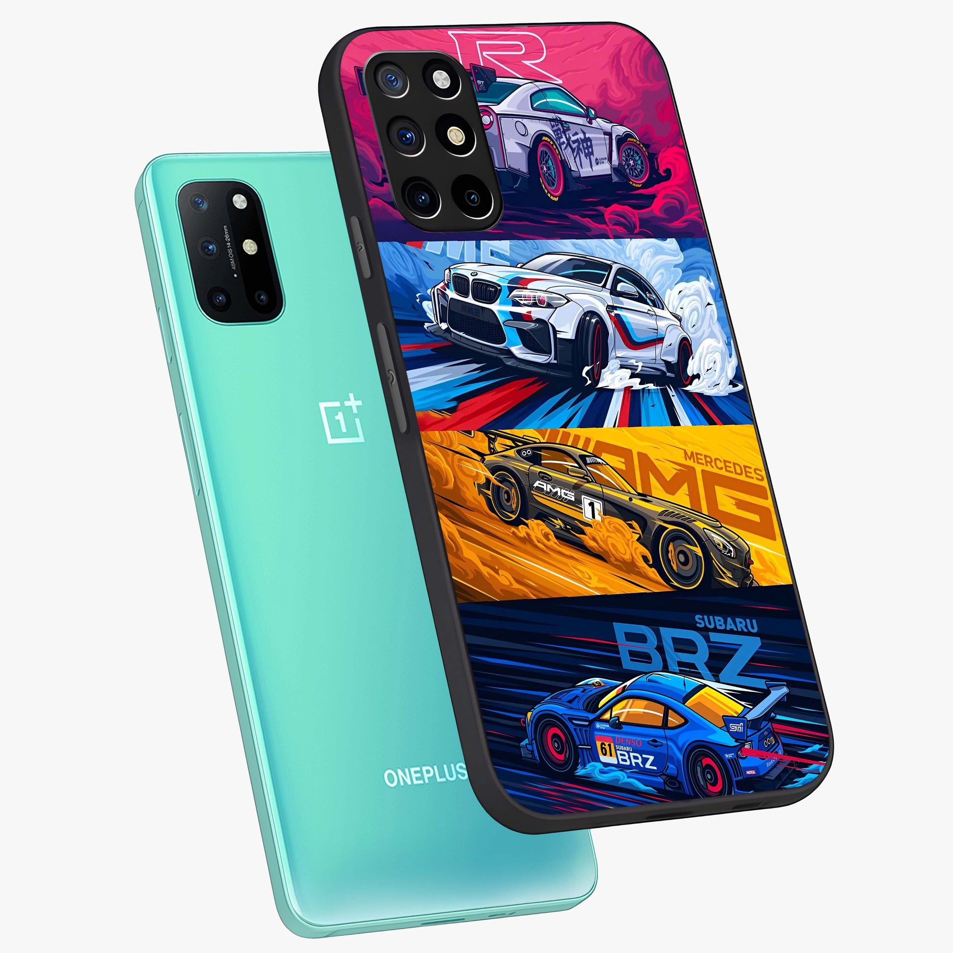 JDM Sports Car Glass Case displayed in angled mockup highlighting sleek Japanese racing car design with automotive aesthetic.