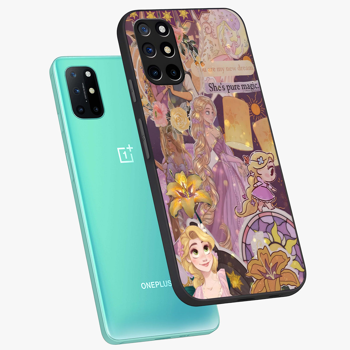 Magical Tangled Dream Glass Case displayed in angled mockup highlighting whimsical fantasy design with magical aesthetic.