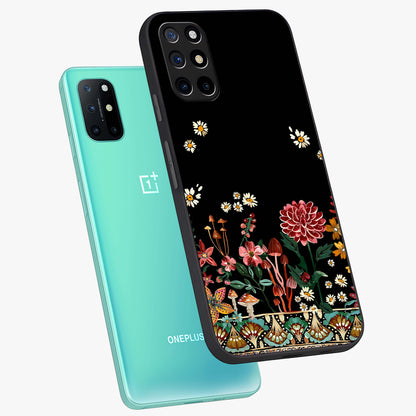 Midnight Bloom Pattern Glass Case displayed in angled mockup highlighting elegant flower design with midnight aesthetic style.
