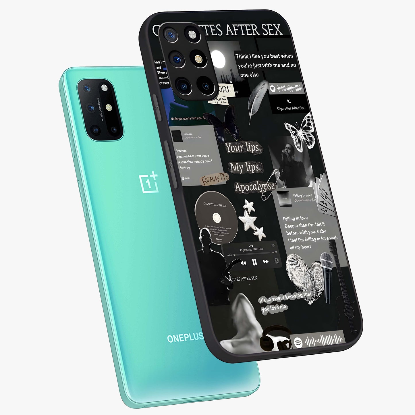 Midnight Love Echo Glass Case displayed in angled mockup highlighting elegant love inspired design with deep aesthetic style.