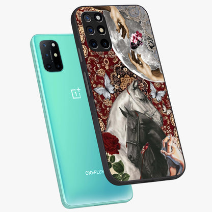 Moonlit Royal Stallion Glass Case displayed in angled mockup highlighting powerful stallion illustration with royal night aesthetic.