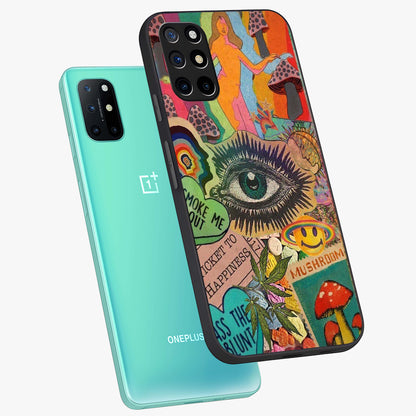 Mystic Eye Wonderland Glass Case displayed in angled mockup highlighting magical eye illustration with dreamy aesthetic.