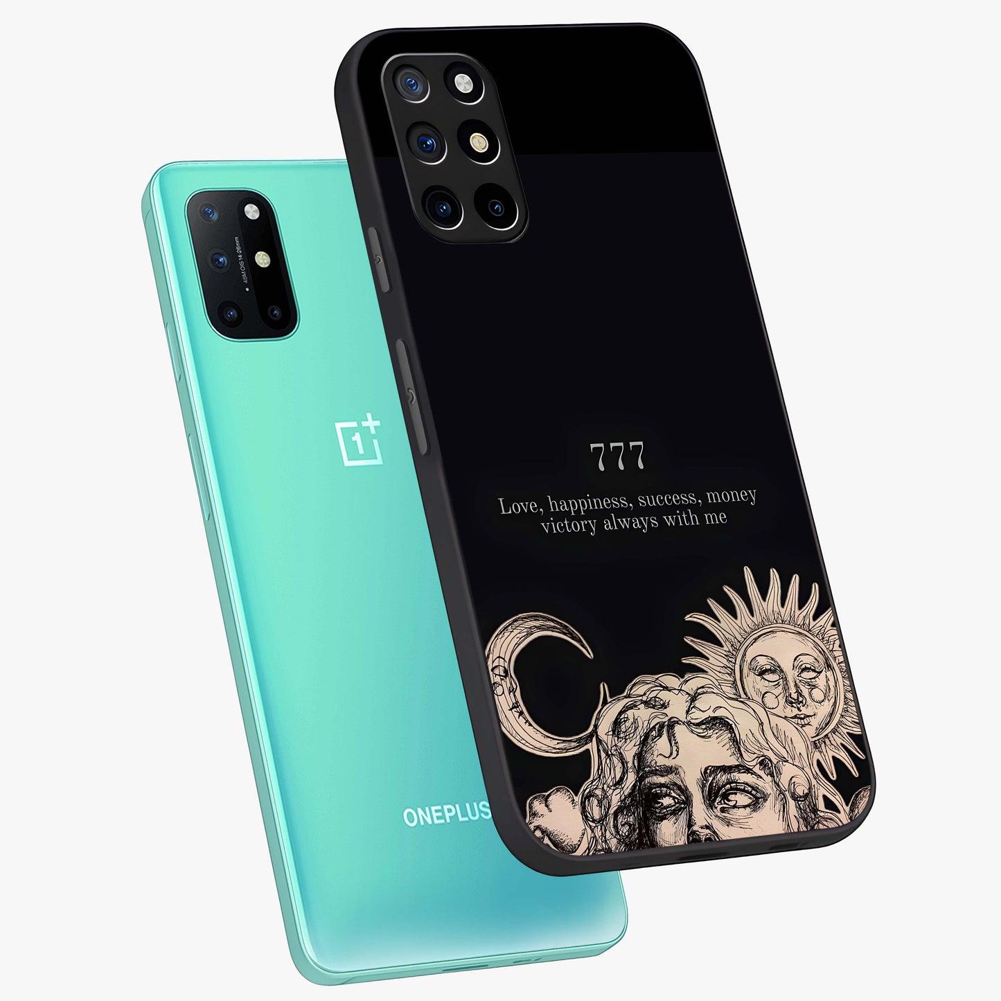 Mystic Victory Aura Glass Case displayed in angled mockup highlighting energetic aura design with bold mystical aesthetic.