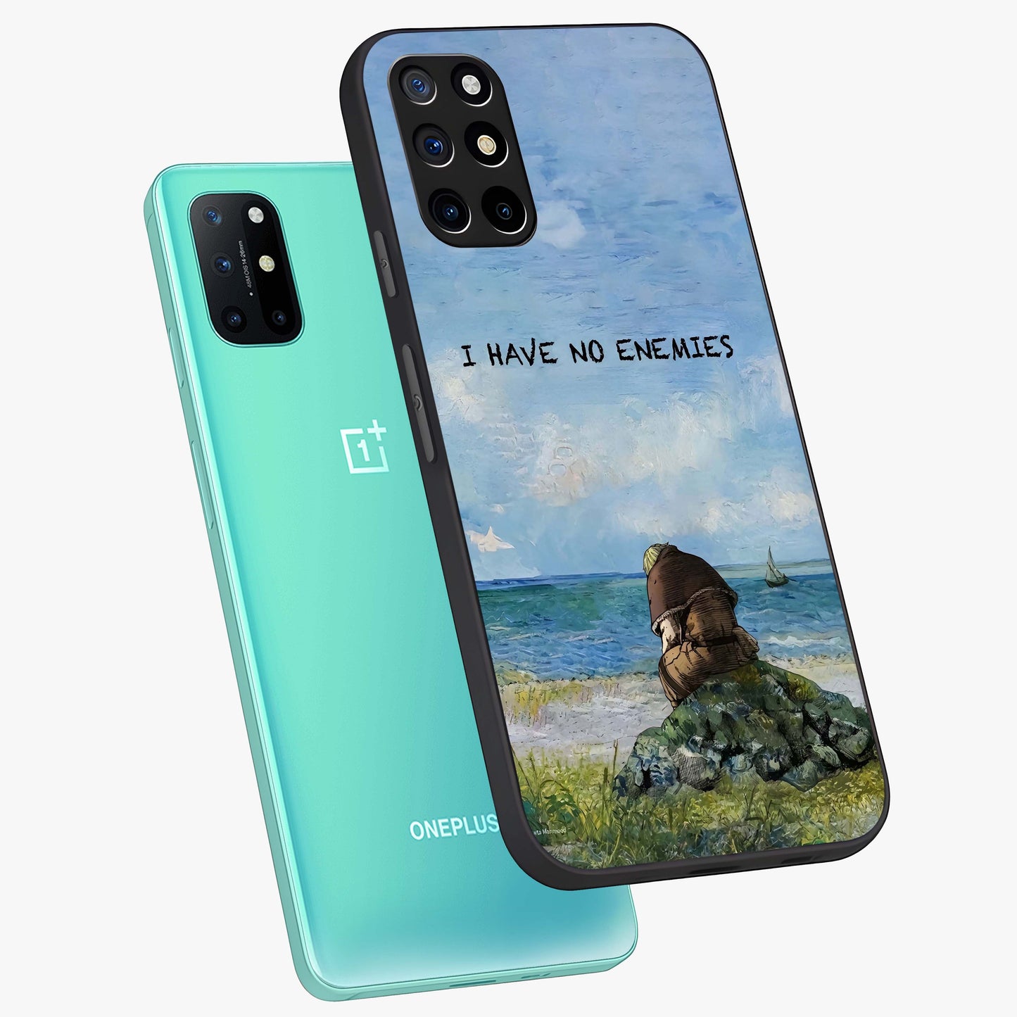 Peace Beyond War Glass Case displayed in angled mockup highlighting meaningful message design with artistic aesthetic style.