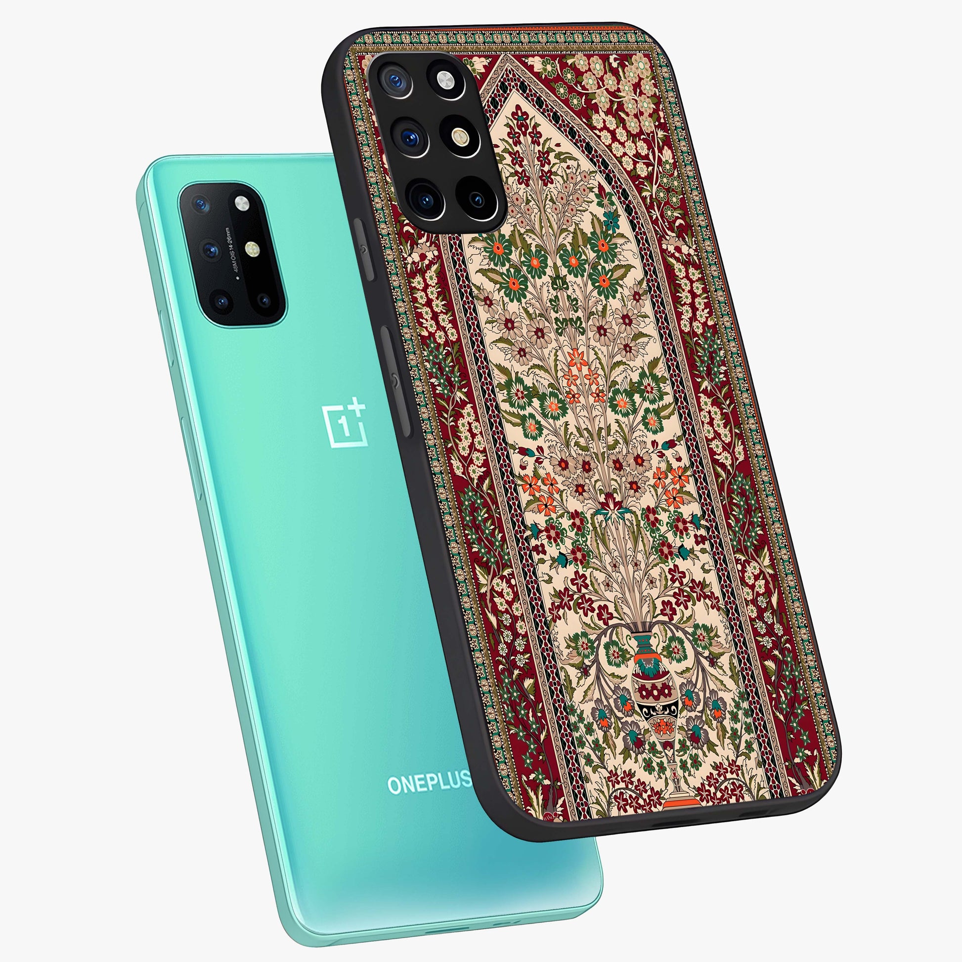 Persian Inspired Glass Case displayed in angled mockup highlighting intricate traditional design with elegant cultural aesthetic.
