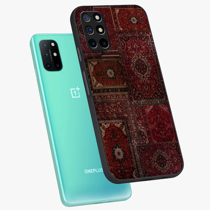 Persian Velvet Tale Glass Case displayed in angled mockup highlighting ornate textile inspired design with royal aesthetic.