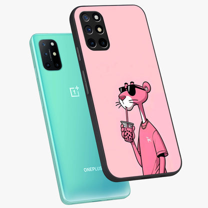 Pink Panther Glass Case displayed in angled mockup highlighting playful cartoon character design with vibrant pink aesthetic.