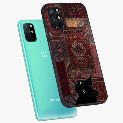 Regal Magic Cat Apple Glass Case displayed in angled mockup highlighting whimsical feline design with fantasy aesthetic.