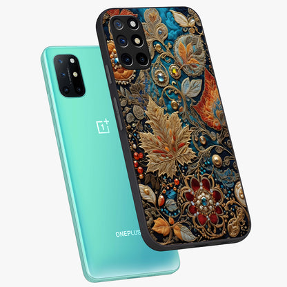 Royal Jewel Garden Glass Case displayed in angled mockup highlighting vibrant jewel inspired floral design with elegant aesthetic.