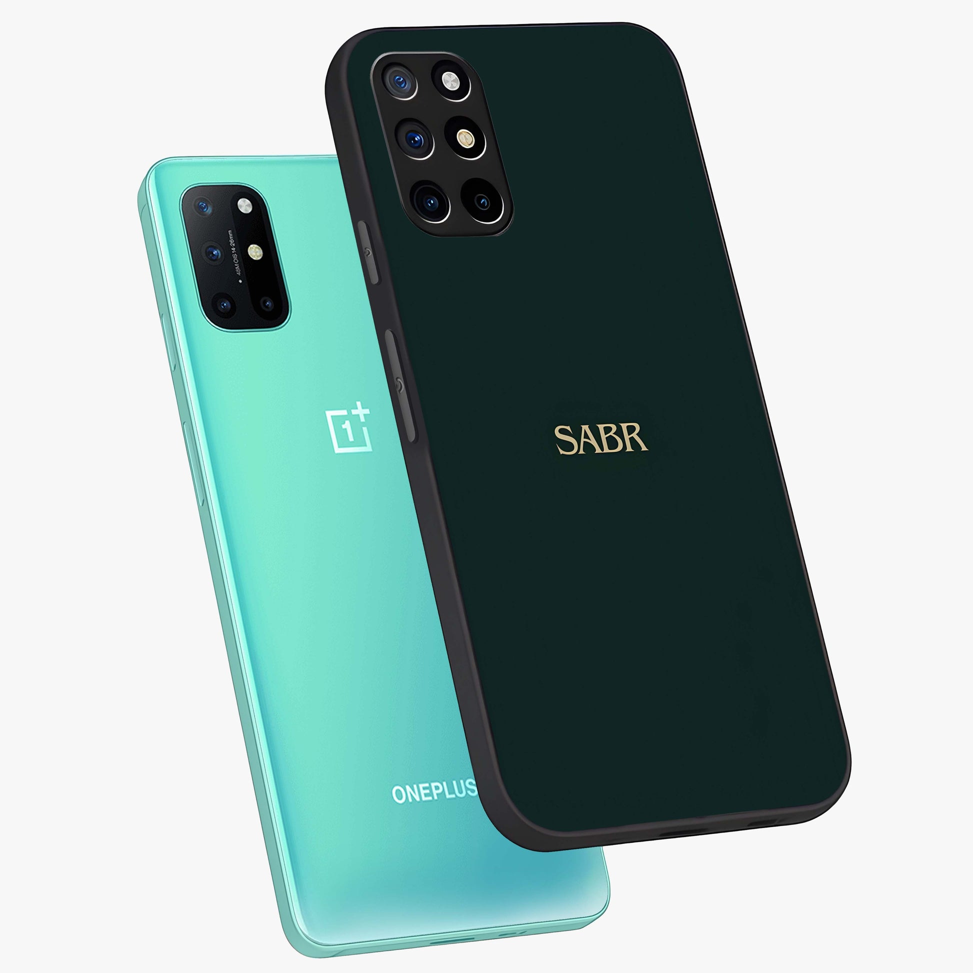 Sabr Minimal Patience Glass Case displayed in angled mockup highlighting simple inspirational design with clean aesthetic style.
