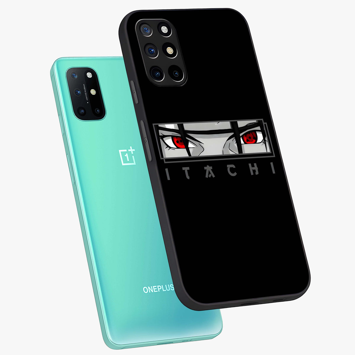 Scarlet Gaze Dominance Glass Case displayed in angled mockup highlighting intense visual design with bold scarlet aesthetic.