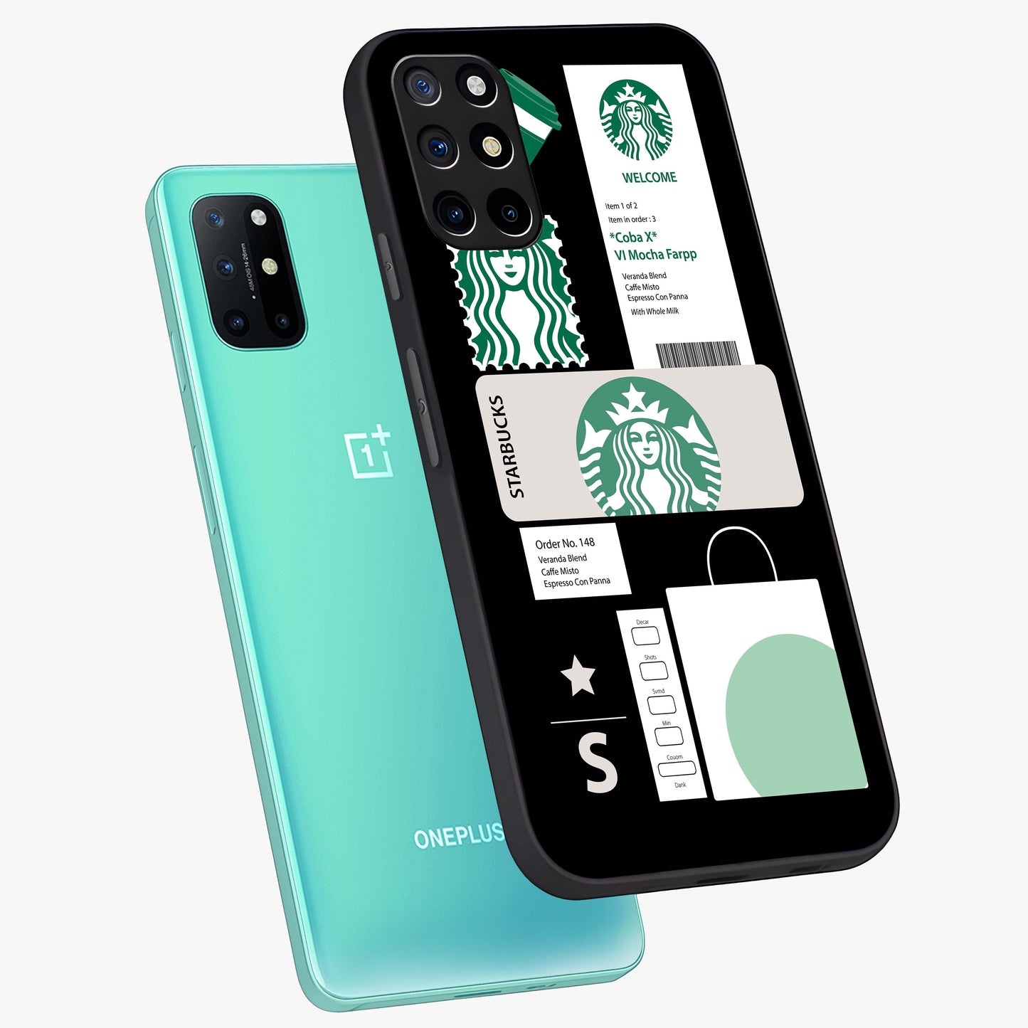 Starbucks Mocha Glass Case displayed in angled mockup highlighting stylish mocha themed design with cozy café aesthetic.