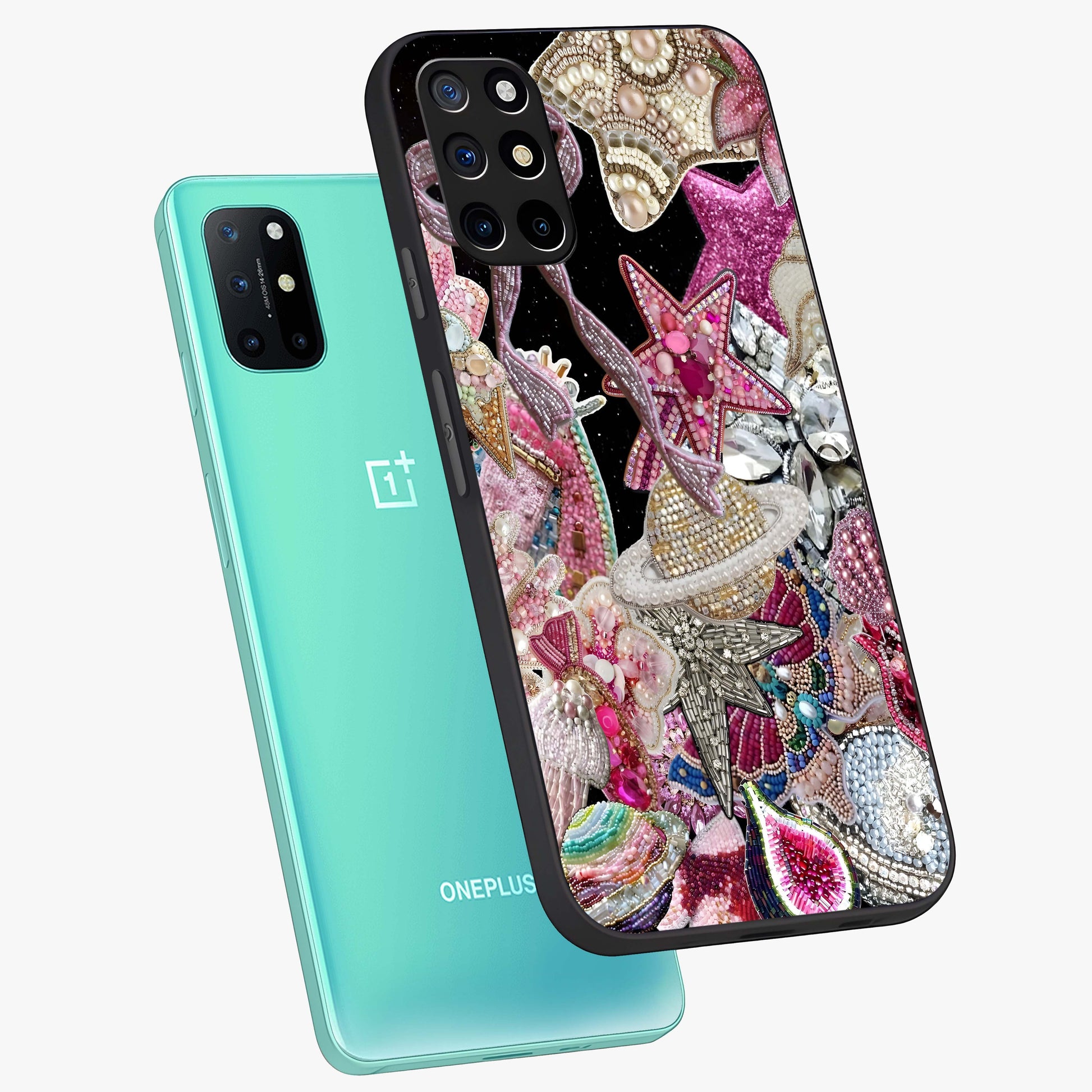 Starlit Jewel Dream Glass Case displayed in angled mockup highlighting glowing celestial jewel design with dreamy aesthetic.