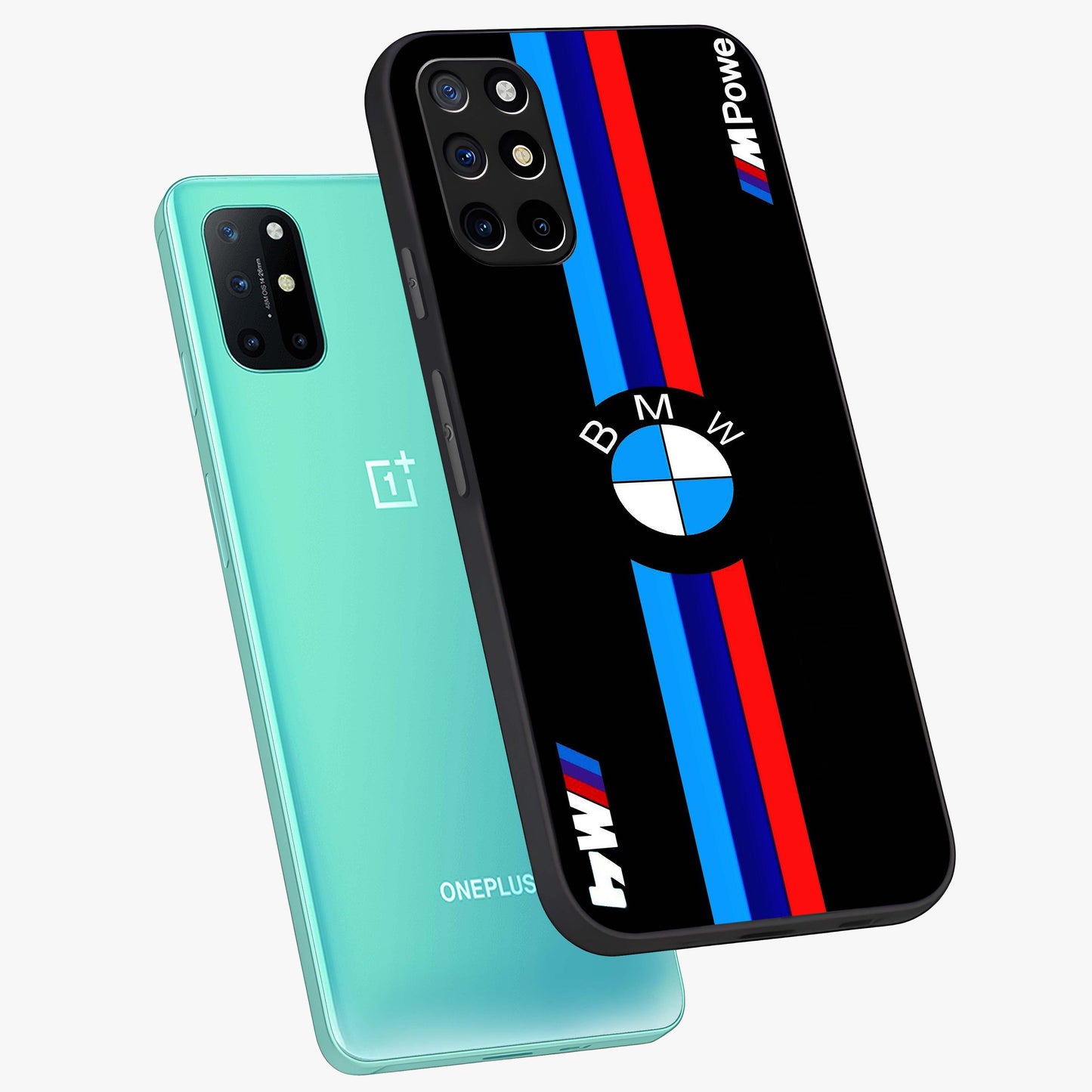 Turbo BMW Beast Glass Case displayed in angled mockup highlighting sleek racing car design with bold automotive aesthetic.