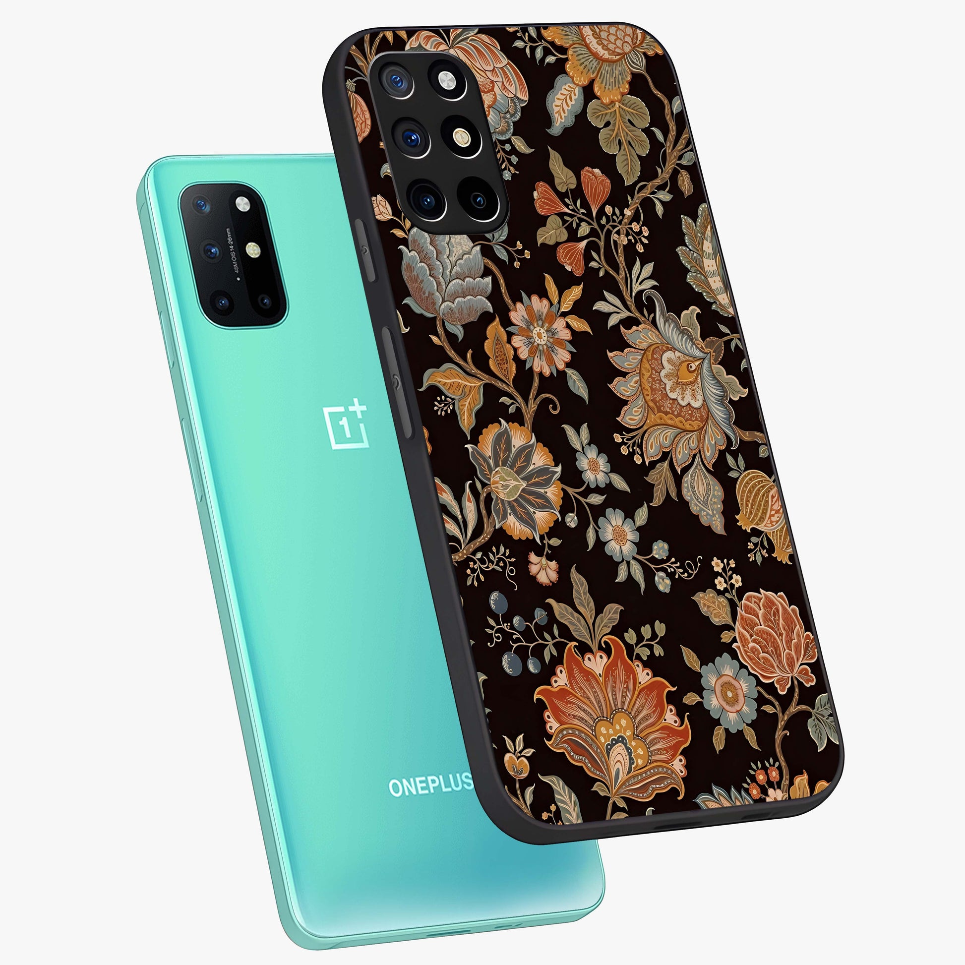 Vintage Floral Dream Glass Case displayed in angled mockup highlighting elegant vintage flower design with soft aesthetic style.