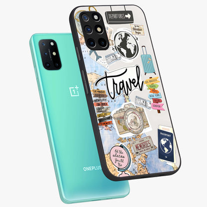 Wanderlust Journal Glass Case displayed in angled mockup highlighting adventure themed design with aesthetic travel vibe.