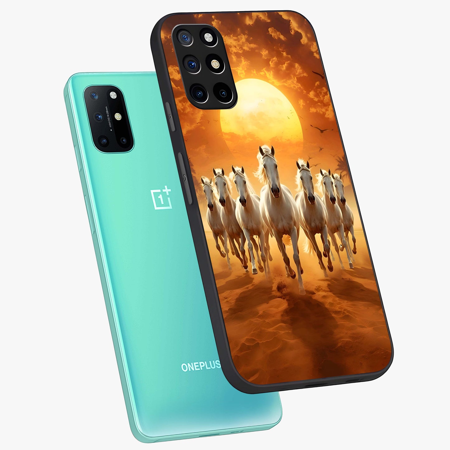 Wild Sunset Majesty Glass Case displayed in angled mockup highlighting vibrant sunset sky design with scenic aesthetic.