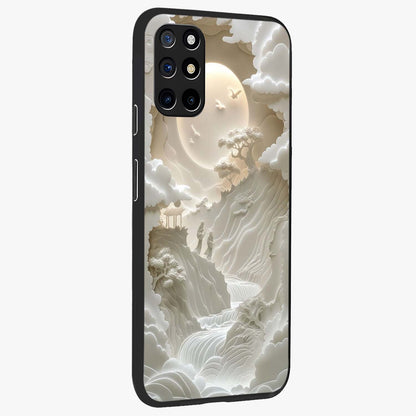 Celestial Origami Glass Case upright view showcasing creative origami artwork with modern celestial style.